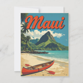 Vintage Maui Hawaii Travel Postcard