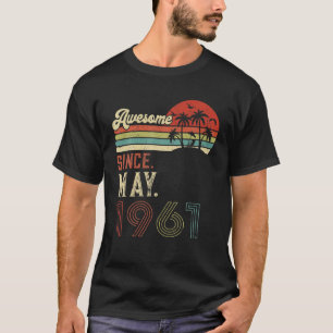 Vintage May 1961 61Th Birthday Retro 61 Years Old T-Shirt