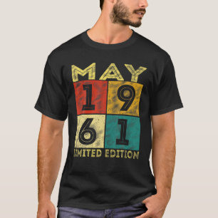 Vintage May 1961 Retro 60Th Birthday 60 Years Old T-Shirt
