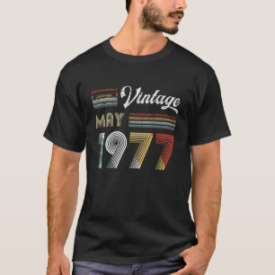 Vintage May 1977 Cassette Tape Birthday Gift T-Shirt