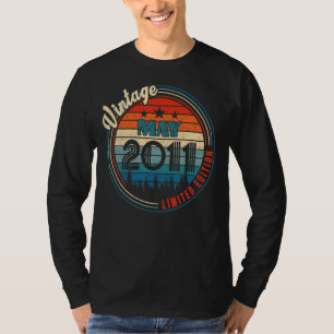 Vintage May 2011 11 Years Old Birthday T-Shirt