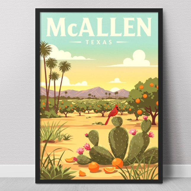 Vintage McAllen Texas Poster (Creator Uploaded)