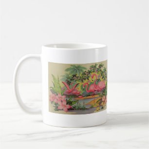 Vintage MCM Flamingos Coffee Mug