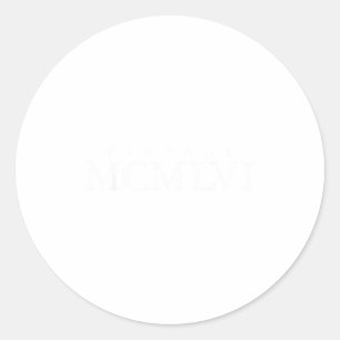 Vintage Mcmxlvi (antique White) 69 Birthday Gift 1 Classic Round Sticker
