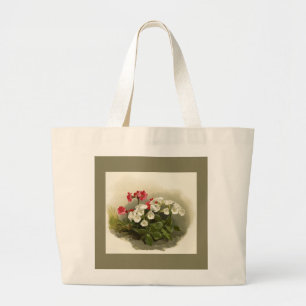 Vintage Meadow Primrose Jumbo Tote Bag