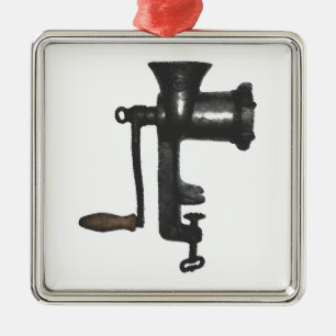 Vintage MeatGrinder Metal Ornament