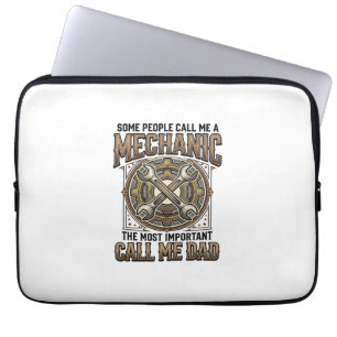 Vintage Mechanic Dad Gear Wrench Father Design_1 Laptop Sleeve
