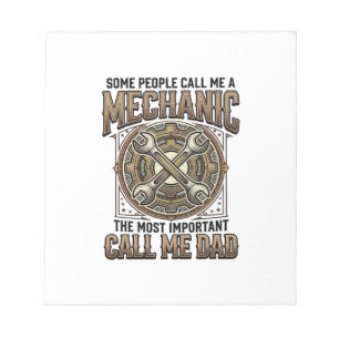 Vintage Mechanic Dad Gear Wrench Father Design_1 Notepad