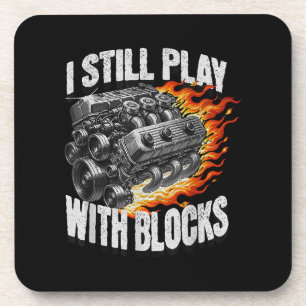Vintage Mechanic Garage Car Engine I Still Play Wi Coaster