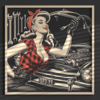 Vintage Mechanic Pin Up