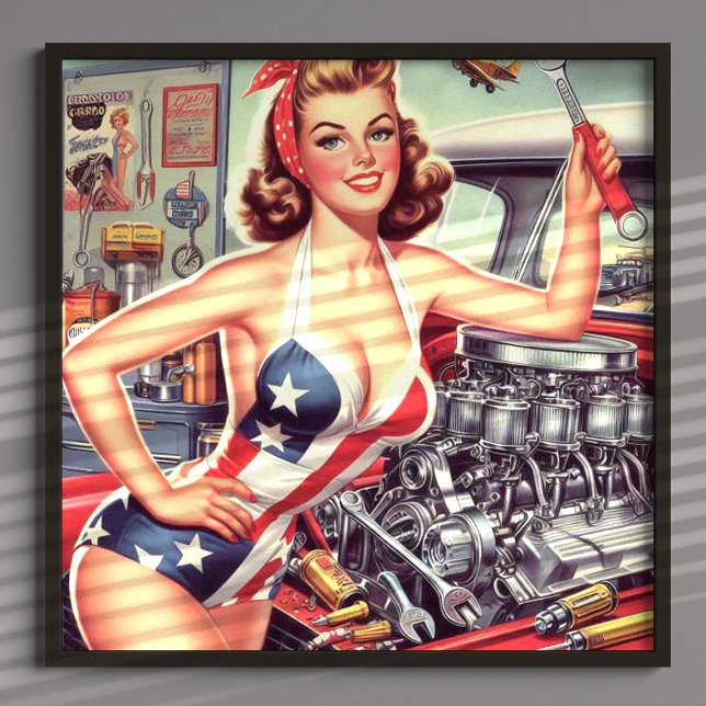 Vintage Mechanic Pin-up Poster (Creator Uploaded)