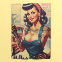 Vintage Mechanic Pin-up