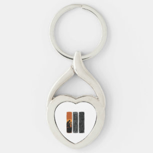 Vintage Mechanic Tools Gear Triptych Shirt Design_ Key Ring
