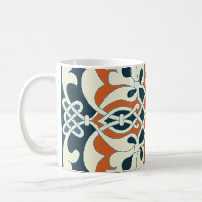 Vintage Medallion: Colourful Seamless Pattern Coffee Mug (Left)