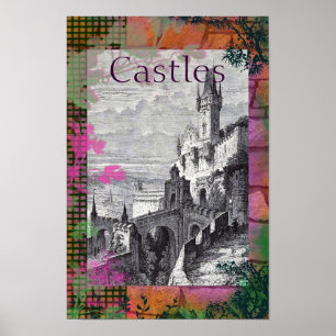 Vintage Mediaeval Castle Poster