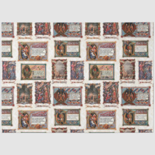 Vintage Mediaeval Christmas Collage Tissue Paper
