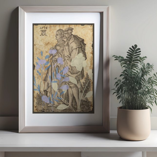 Vintage Mediaeval Couple Decoupage Poster (Creator Uploaded)