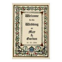 Vintage "Mediaeval" Illuminated Wedding Welcome