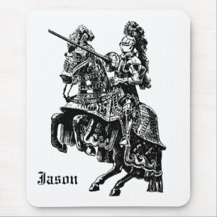 Vintage Mediaeval Knight Mouse Pad
