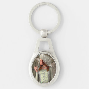Vintage Mediaeval Princess Renaissance Art Key Ring