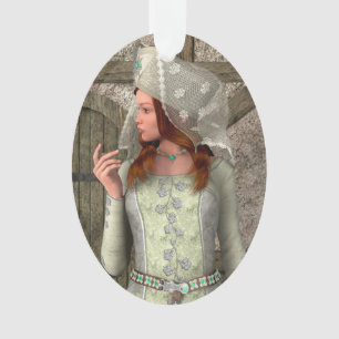 Vintage Mediaeval Princess Renaissance Art Ornament
