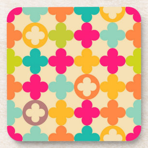 Vintage mediaeval rosette pattern coaster