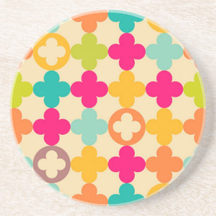 Vintage mediaeval rosette pattern coaster