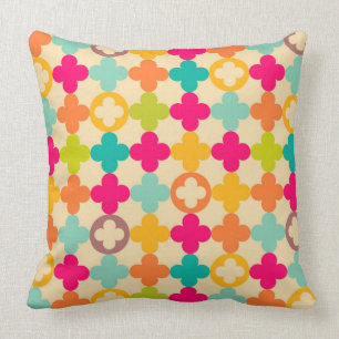 Vintage mediaeval rosette pattern cushion