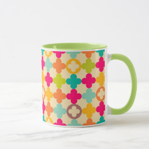 Vintage mediaeval rosette pattern mug