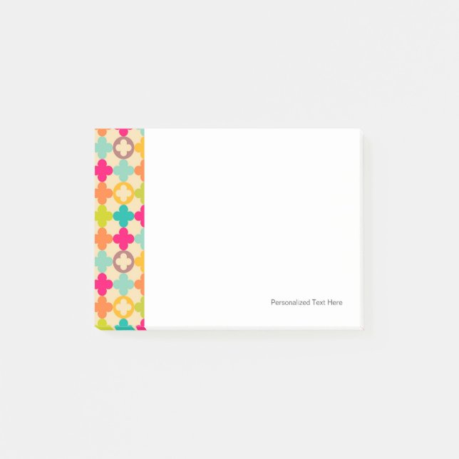 Vintage mediaeval rosette pattern post-it notes (Front)