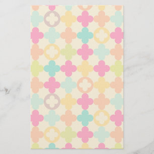 Vintage mediaeval rosette pattern stationery