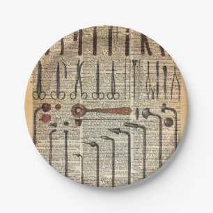 Vintage Medical Instruments Paper Plate