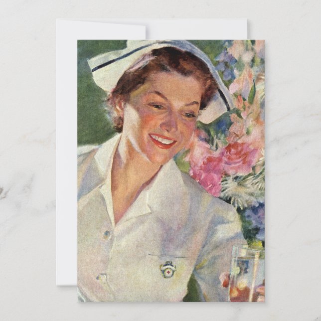Vintage Medicine, Happy Nurse in Uniform (Front)