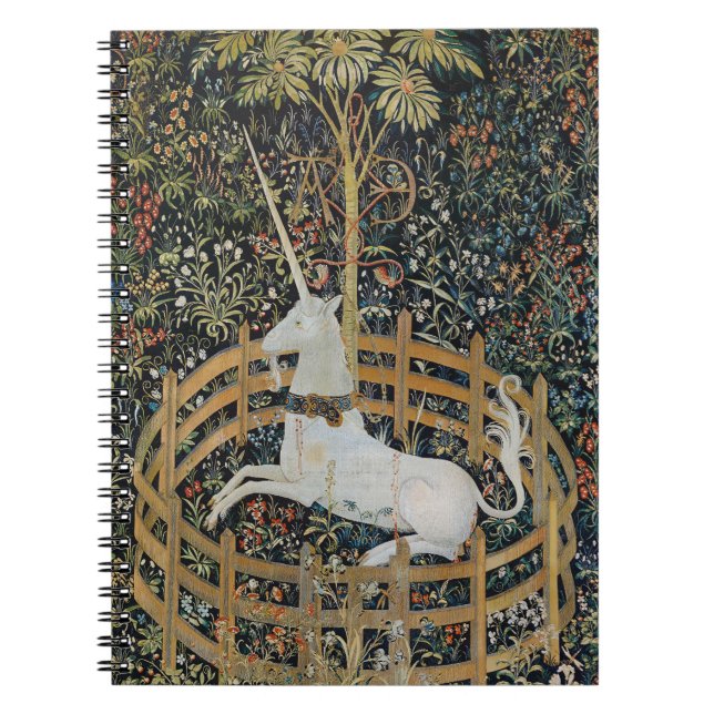 Vintage Medieval Unicorn in Captivity Art Notebook (Front)