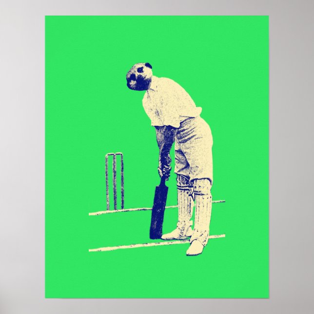 vintage meerkat cricketer poster (Front)
