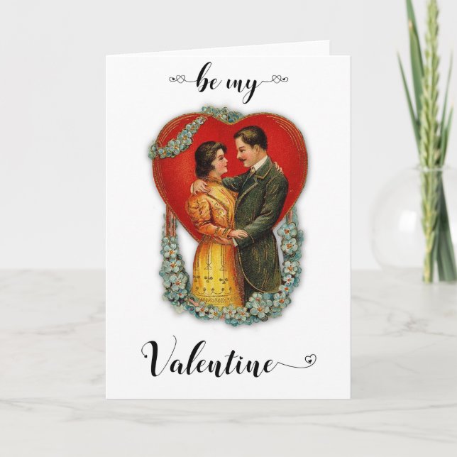 Vintage Meets Modern Valentines Day Card (Front)