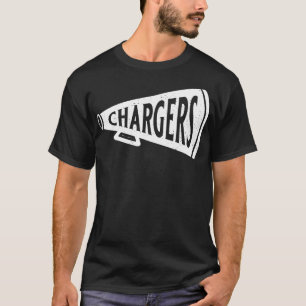 Vintage Megaphone Los Angeles Chargers White Charg T-Shirt