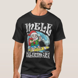 Vintage Mele Kalikimaka Santa Hawaiian Retro Chris T-Shirt