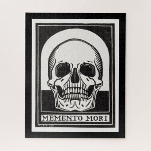 Vintage Memento Mori Skull Illustration Jigsaw Puzzle