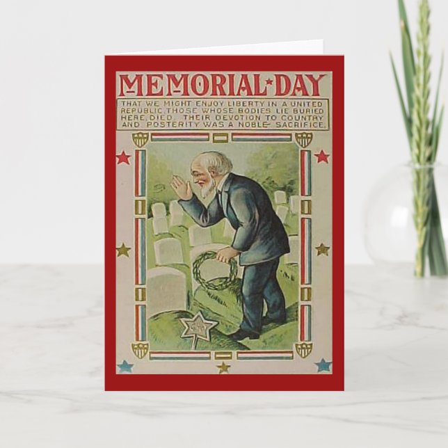 Vintage Memorial Day The Fallen Card (Front)