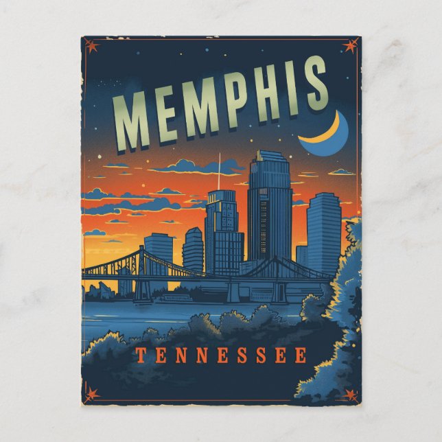 Vintage Memphis, Tennessee Postcard (Front)
