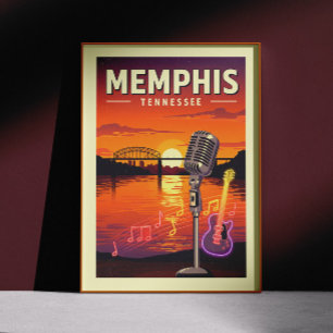 Vintage Memphis Tennessee Poster