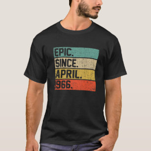 Vintage Men Women 56Th Birthday Epic Since April 1 T-Shirt