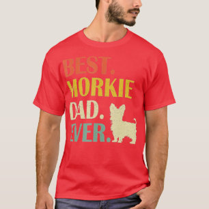 Vintage Mens Best Morkie Dog Dad Ever Fathers Day  T-Shirt