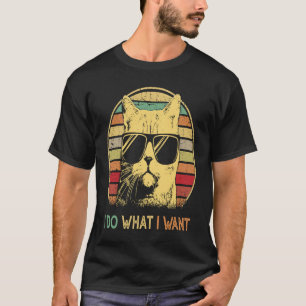 Vintage Mens ca  Meowy I do what i want  cat T-Shirt