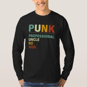 Vintage Mens Punk Professional Uncle No Kids T-Shirt