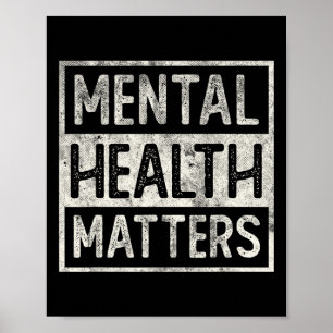 Vintage Mental Health Problems Behavioural Counsel Poster