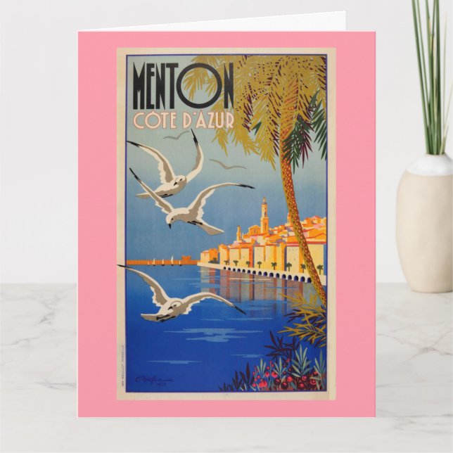 Vintage Menton CoTe D'azur Card (Front)