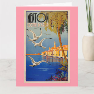 Vintage Menton CoTe D'azur Card