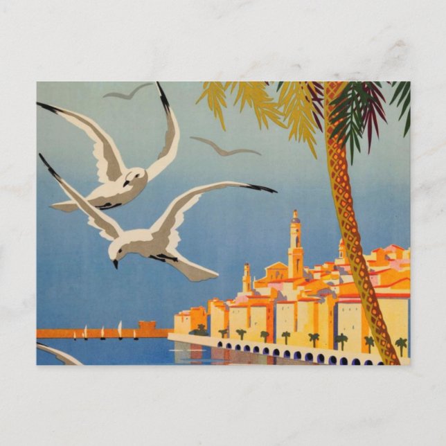 Vintage Menton CoTe D'azur Postcard (Front)